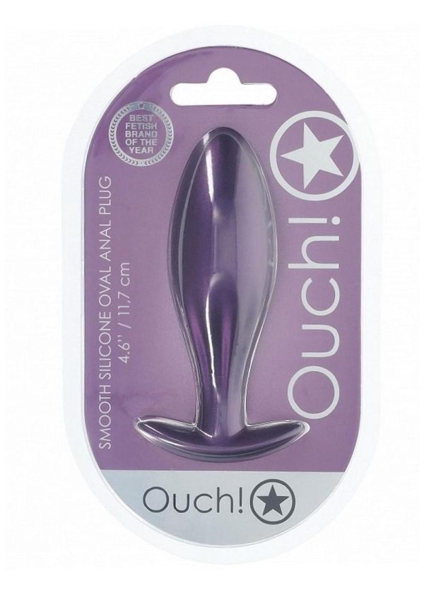 Ouch! Oval Anal Plug Silicone - Metallic Purple