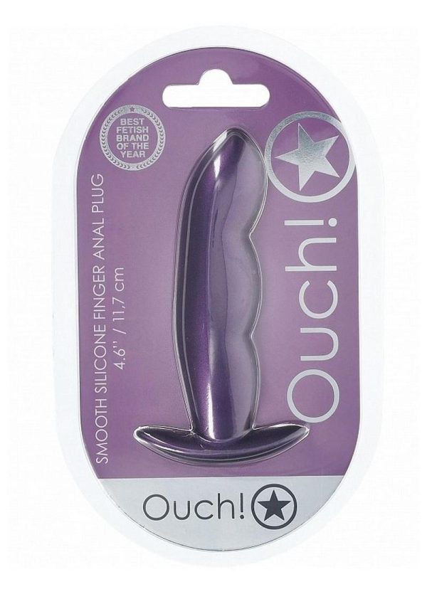 Ouch! Finger Anal Plug Silicone - Metallic Purple