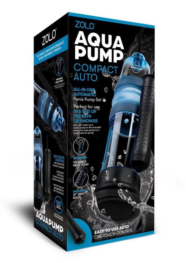 Zolo Aquapump Compact Auto Penis Pump - Black/Blue