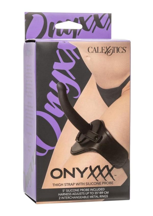 Onyxxx Thigh Strap With Silicone Probe - Black