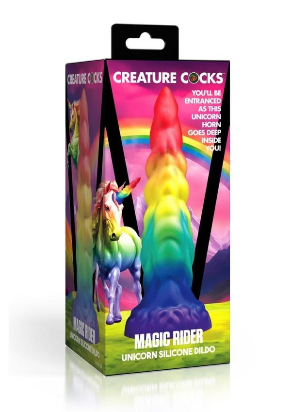 Creature Cocks Magic Rider Unicorn Silicone Dildo - Rainbow