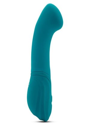 Nu Sensuelle Luna Velvet Touch With Turbo Rechargeable Silicone Vibrator - Green/Rose Gold