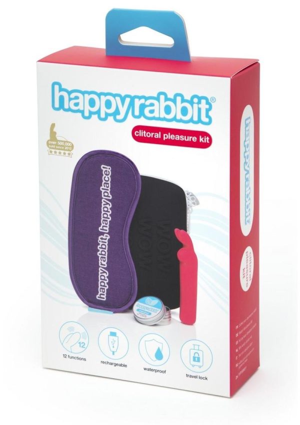 Happy Rabbit Clitoral Rechargeable Silicone Pleasure Kit (4 Piece) - Purple