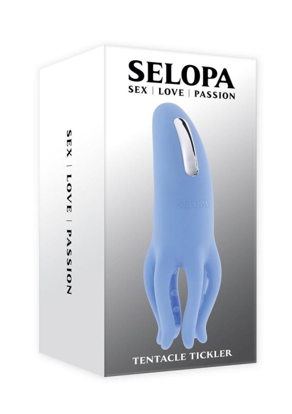 Selopa Tentacle Tickler Rechargeable Silicone Clitoral Stimulator - Blue