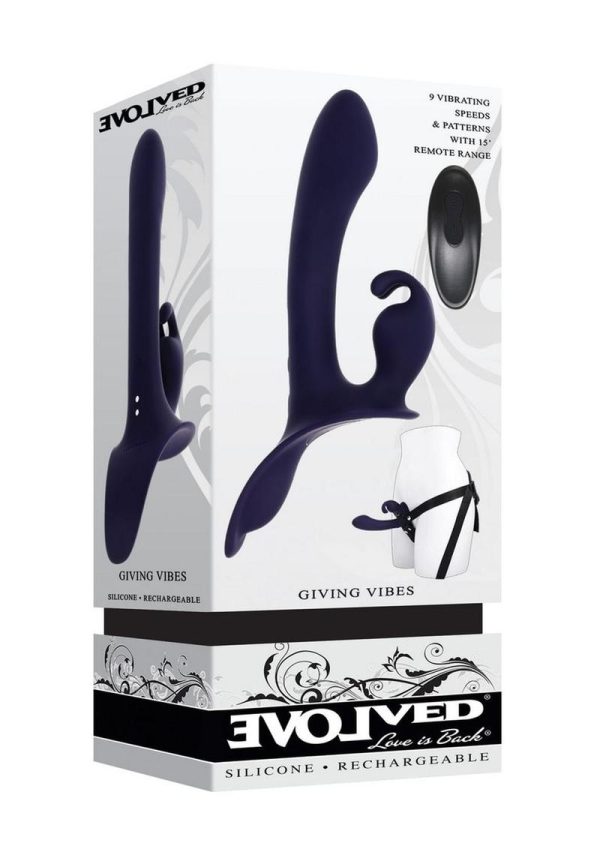 Giving Vibes Rechargeable Silicone Triple Vibrator - Purple