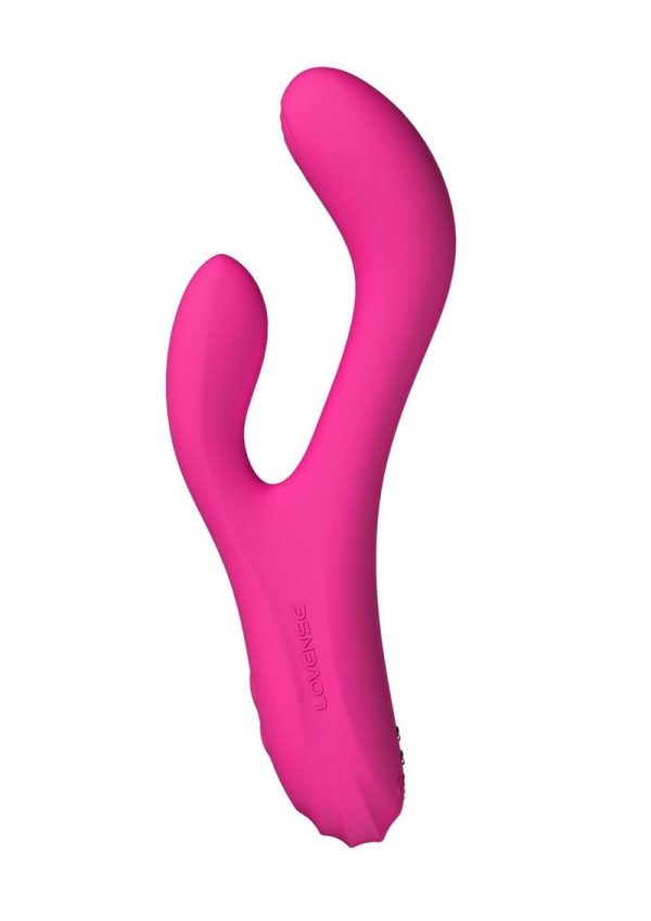 Lovense OSCI 3 Rechargeable Silicone G-Spot Vibrator With Clitoral Stimulator - Pink